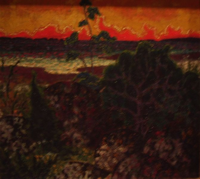 konrad magi Landscape with red cloud